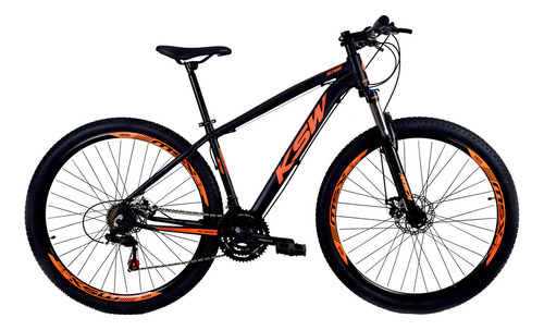 Bicicleta Ksw Aro 29 Freios Hidraulico 24v Câmbio Shima + K7 Cor Laranja