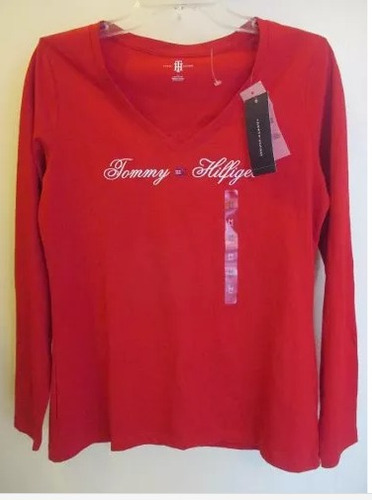Polera Polo Manga Larga Para Dama Marca Tommy Hilfiger Usa