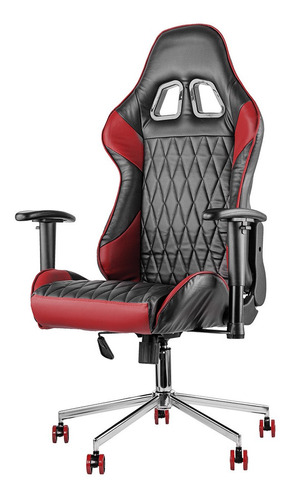 Silla De Escritorio Gamer Gadnic Paradiso Tapizado Cuero Ecológico Rojo