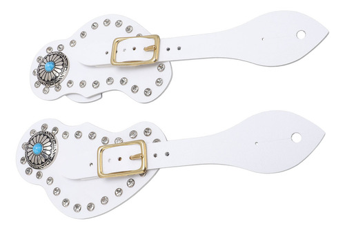 Juego De Correas Con Forma De Espolón Blanco Y Blanco, 2 Pie
