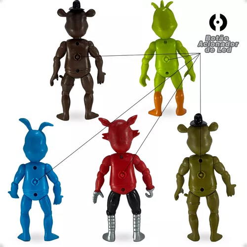 Five Nights At Freddy's Kit 5 Bonecos Animatronics Oferta