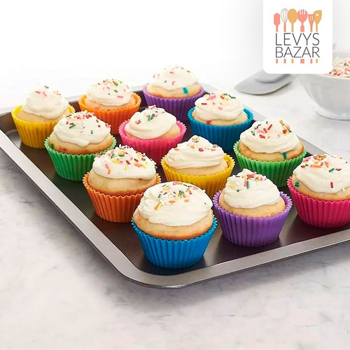 Imagen 8 de 10 de Set Reposteria Moldes Silicona Muffins Budinera Apto Horno