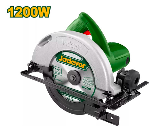 Sierra Circular 1200w 5300rpm Jadever 180x20mm Incluye Hoja