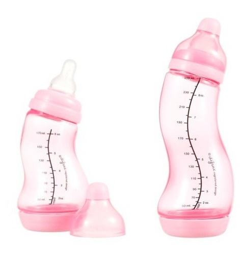 Pack Mamaderas Difrax S Anticólicos 170 Ml + 250 Ml Rosa