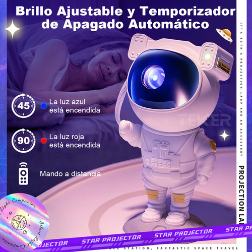 Proyector De Estrella Galaxia Astronauta Lampara De Noche