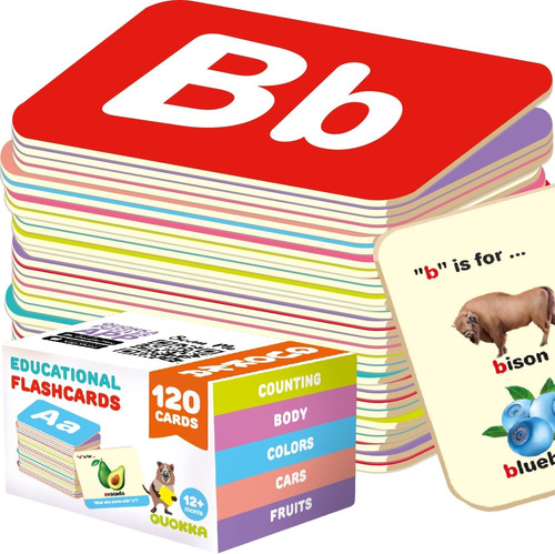 Tarjetas Flash De Aprendizaje Abc Para Niños Pequeños...