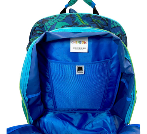 Mochila Ruedas Dinosaurios Jurassic T-rex Chenson Original Azul Dinosaurios