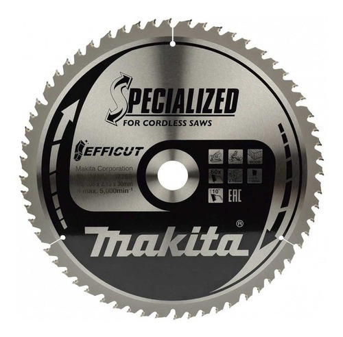 Disco De Corte Para Madera 165mm 48d (dsp600) B-56873 Makita Color Plateado