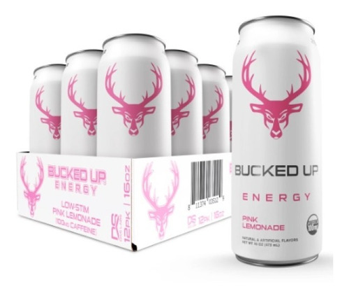 12 Pack Bucked Up Energy Bebida Energetica Zero 16 Oz Mf Sfn