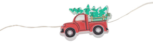 Cadena De Guirnaldas De Luces Navideñas Con Forma De Camión