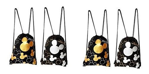 Pack De 4 Mochilas Con Cordon Mickey Mouse De Disney