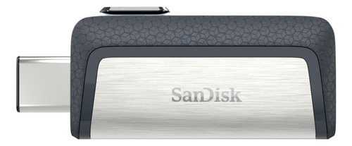 Pendrive SanDisk Ultra Dual Drive Type-C 128GB 3.1 Gen 1 preto e prateado