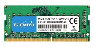 Memoria RAM Tecmiyo gamer color verde 16GB 1 Tecmiyo DDR4-2133