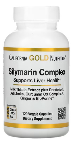 Complejo de silimarina - Tarjeta. Mariano y otras hierbas - 120 cápsulas - California Gold Nutrition