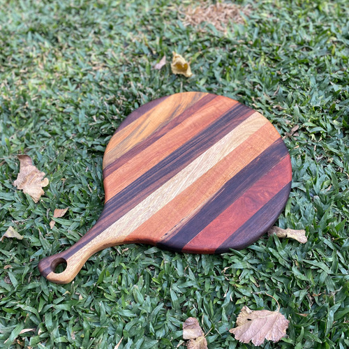 Tabla Pizzera Pizza Pala Madera Con Mango