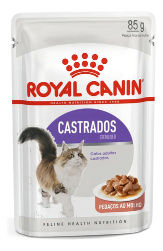 Ração Úmida Gatos Castrados Sachê Sterilised 85g Royal Canin
