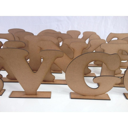 Letras Y Números En Mdf 3 Mm Corte Láser 25cm De Alto 10 Pz