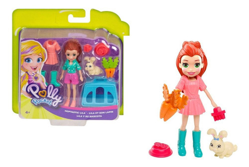 Polly Pocket Boneca Lila Com Bichinho Mattel