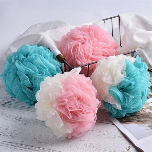 3 Pcs Large Bi-colour Shower Balls Colourful Pe Soft