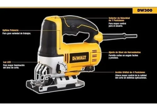 Sierra Caladora Orbital 500w Dewalt Dw300-b3