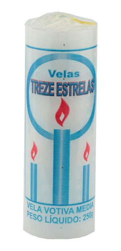 30 Vela Votiva 7 Dias Branca (250g) Treze Estrelas - Atacado