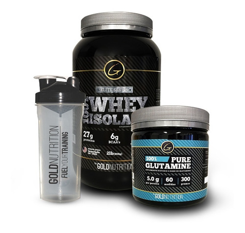 Pack Proteina - Whey Isolate 2 Lb + Glutamina + Shaker