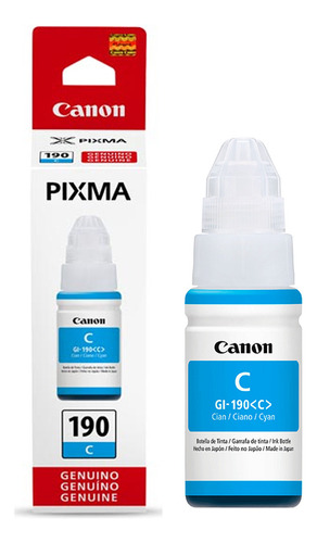 Botella De Tinta Canon Original Gi 190 Para Pixma Color Cmy