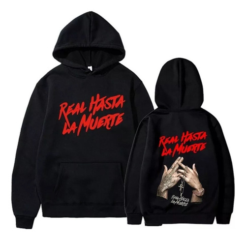 Sudadera Con Capucha Estampada Anuel Aa Real Hasta La Muert