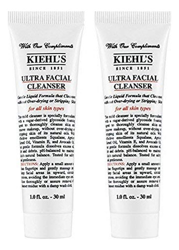 Kiehis Ultra Limpiador Facial Tamaño De Viaje, Paquete De .