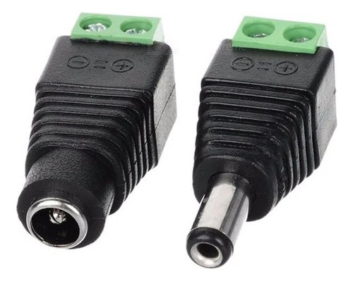 Par De Conectores Dc Corriente Hembra - Macho