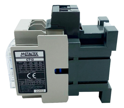 Contator Tripolar Ct12-h5-311 220v 13a Metaltex 1na+1nf