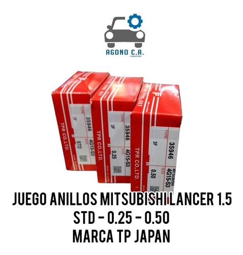 Juego Anillos Mitsubishi Lancer Signo 4g15