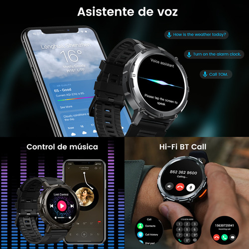 Reloj Inteligente Kospet T2 1.43 Aod Con Llamadas Bluetooth