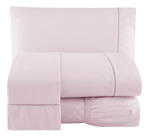 Enxovais JP Premium Aveluado 3 peças rosa 188x88cm 