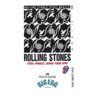 Rolling Stones Steel Wheels Japan Tour 1990 Cartão Telefônic