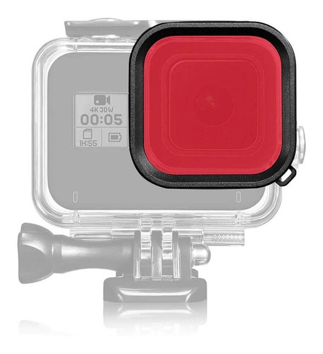 Filtro Lente Vermelho Para Mergulho Para Gopro Hero 8 Black