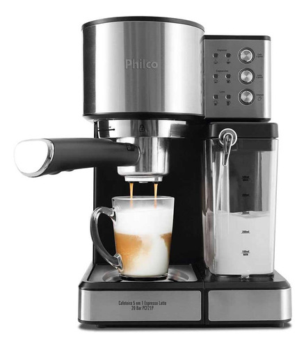 Cafeteira Philco 5 Em 1 Espresso Latte 20 Bar Pcf21p - 127v