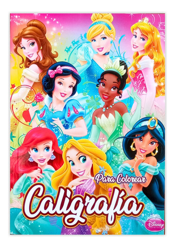 Libro Educativo De Princesas Caligrafía Para Colorear