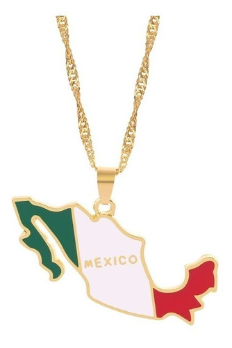 Collar México Tricolor Elegante Patriota Mexicano Mod.363