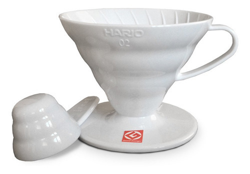 Coador De Café Hario V60 Em Acrílico Branco - Tamanho 02