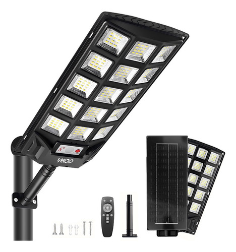 Vedd® Lámpara Led Solar Luminaria Suburbana Alumbrado 2000w,Farola Solar Exterior con Sensor de Radar, Reflector Led Exterior,Lamparas solares exterior Para Garaje, Carretera, Senderos,Jardín