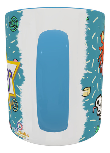 Taza Personalizadas Con Nombre Cerámica 325 Ml 11oz Premium Azul Acero Aventuras En Pañales Carlitos