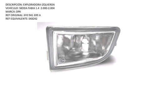 Exploradora Izquierda Skoda Fabia 1.4 2000-2004