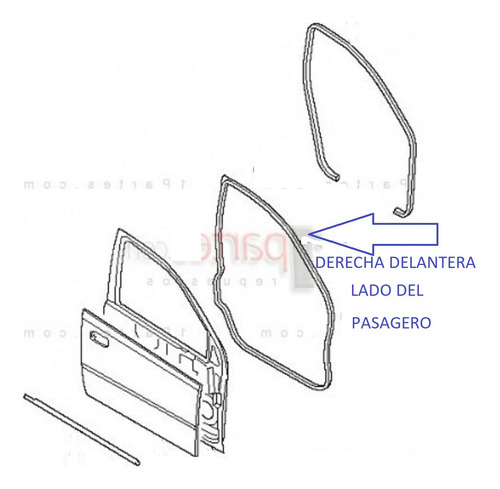 Goma Marco Puerta Delantera Derecha Aveo 4 Puertas O5-10