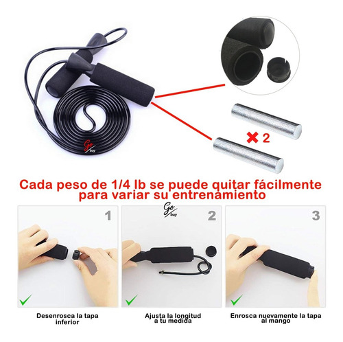 Cuerda De Saltar Aerobica De Boxeo Con Rodamientos Fitness