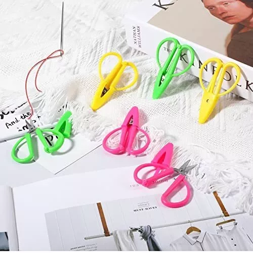 Mini Scissors Thread Tiny Scissors Colorful Travel Scissors Back to School  Sewing Small Scissors 2.56 x 1.65 Inch Embroidery Craft Scissors with