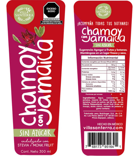 Chamoy Sin AzĂșcar (endulzado Con Stevia Y Monk Fruit)