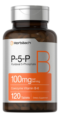 Suplemento Horbäach P-5-p De Vitamina B6 Activada, 100 Mg, 1