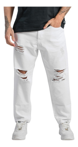 Jean Volsano Mom Denim Azores Blanco Hombre