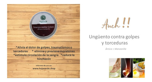 Paq De 5 Ungüento Natural Contra Golpes Y Moretones